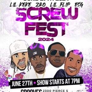 Lil' Flip Instagram - “ #JUNE27 🔩 WIT DA #SCREWEDUPCLICK 

SCREW FEST 2024

° Location: @houstongrooves 2300 Pierce St

Tickets available at #DjScrewFest.com TXT “SCREW” to 832.752.2196 for VIP

#discrew #bigpokey #houstonlegend #screwstontx