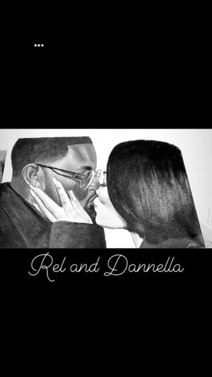 Lil Rel Howery Instagram - Wanted to make sure I added @dannellalane to the post. I love this woman so so so much. For @artby_skilz to capture the essence of our love story is amazing and shows how beautiful this love story is. February was a bit shakey this year but let’s March be full of love. #ThisIsHoweryDoIt #BlackLove