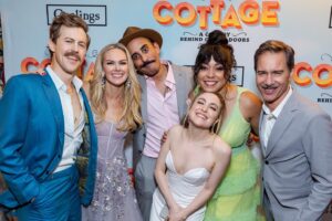 Lilli Cooper Instagram - It’s a shame we’re all just a bunch of uggos. Happy opening @thecottagebroadway
 🚬 
🫖 
🏡 
🤰🏽 
💨 
👶🏼
💐 
🐶 
👗 @anthropologie 
🧵 🪡 @neffnyc 
💍 @melissakayejewelry 
💇🏽‍♀️ @dylansilver19 
💄 @emkatzbeauty 
📸 1&4 @michaelah.jpg 
📸 2,3 & 5 @rebeccajmichelson