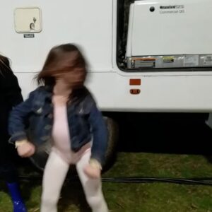Lily Rose Smith Instagram - People have asked how we handled late night shoots when we were filming @thecwtvd #thevampirediaries …. This is how! We would dance and play games with our set teacher! #whipnaenae was our favorite dance 😄😆 

can you tell what episode this was based on our (partial) outfit??? #nightshoot #tvdforever #josiesaltzman #josieandlizzie #saltzmantwins #sterolinewedding #throwbackthursday 🔙