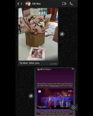 Lim Mei Fen Instagram - Hatiku patah di Beijing.

Minggu lepas, kami jemput cikgu kesayangan kami ke premiere filem baru kami. Cik Ros orang penting dalam hidup kami; kali ni kami speaking Bahasa Melayu, watak coach (kira guru juga), kami nak kongsi/tunjuk ni dengan Cik Ros kami. 

Dulu time kat Aswara, BM kita tahap sampah, assignment kami (dlm kelas cik Ros) kira sampah juga. Tapi Cik Ros tak pernah ‘give up’ budak cina ni, dia ajar, dia maki, dia make sure kami dapat ilmu, dan dia pilih kasih juga. Dia sayang kami, dia selalu bawa kami dlm project dia, istana budaya, matic dan bawa pergi kampung bharu makan makan juga. 

Waktu kami dapat anugerah Bakat Muda Teater JKKN, Cik Ros lah orang paling bangga. 

“Cik Ros, datang lah Beijing, Mei bawa pergi jalan2 makan2..” 

Cik Ros senyap, then balas “bila you buat project hang li po atau ada project di sana, I datang lawat..” 

😭😭😭 

Cik Ros, kenapa x tunggu sampai kami grad! Kan dah janji nak makan besar lepas I grad. Hari ni ja I pergi beli souvenir … 🥲 

Aku anak derhaka. 

Al-fatihah Dr Rosminah Tahir. Rest in peace.