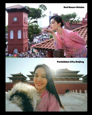Lim Mei Fen Instagram - Coincidentally both Fan Bing Bing & myself are wearing pink kebaya by Kenny Loh Couture. #justfoundthis #TMM2024 #visitmelaka2024