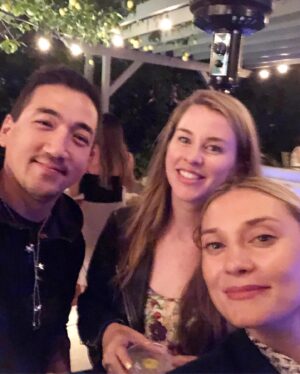 Lin Oeding Instagram - Happy Independence Day America!  Fun night with new friends, old friends, and of course Mister Buttons. Swipe right ➡️ if you’re bored and you wanna see a dog wave 👋🏼 🐶