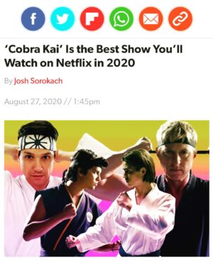 Lin Oeding Instagram - Cool to see this Forbes article that “Cobra Kai” is now the #1 show on Netflix!! Had the BEST time directing this show for creators @jonhurwitz @healdrules @haydenschlossberg101 - Fun times, great writing, cast & crew. Swipe Right ➡️ to see pics! 👊🏼Check it out on @netflix 🐍🥋