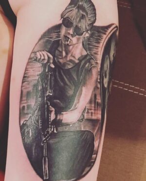 Linda Hamilton Instagram - Tattoo's way #fanart