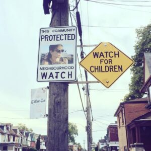 Linda Hamilton Instagram - Community protected by security patrol sign. #forsale