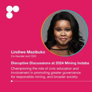 Lindiwe Mazibuko Instagram - Our co-founder and CEO, Lindiwe Mazibuko, is taking part in the Disruptive Discussion panel at the 2024 Mining Indaba. Under the topic, ‘The future of democracy, good governance and responsible mining in South Africa’, Lindiwe will highlight civic education and civic participation’s critical role in ensuring the realisation of these ideals.

Approximately 478,000 people are formally employed in the mining sector. This is a critical conversation needed for the country’s largest industry to realise the role it plays in contributing to democracy and responsible government.

For those joining, this is where you can catch @lindimazibuko: 

⏰ Tuesday, 6 February 2024 – 09:15 to 10h00

📍 Disruptors Stage, @miningindaba 

🔗 Learn more in our bio

#Futurelect #MiningIndaba2024