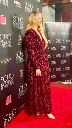 Lindsay-Elizabeth Hand Instagram - THANK YOU @sohofilmfest 💋♥️💃 An entire WEEK LONG festival of “unstruck” films made by independent filmmakers including @alexforstenhausler (Talented Writer/Director) and ME (Producer/Production Company). 🥹 I met so many amazing people the last couple of days (yoyou are but especially @feverdream__  and @kijikmultimedia and @shovaltshuva) and I am beyond moved and inspired by their work. 🎥 🎞️ 

“Guy Meets Girl” wouldn’t be here if it wasn’t for:
@shagenstein - Phenomenal DP, Our 9th Project Together, Lovely Human ✍️
@k_knight - GOAT Favorite Editor 🦾
@gianmarcosoresi - One of My Best Friends 🎤 🎭 
@sarahpribis - Makes Fun Informative Acting Videos🤩
@bygeorge.nic - Very Nice Actor, Lovely On Set 😎
@willmetiviermua - Iconic MUA Like Wow 💅🏻 
@theworldic - World Class Art Direction 🫶
Brian Joseph Sound Mixer, Dan Cho Gaffer, Jack Murtha 1st AC But I Can’t Find Their Instagrams 😢 
@jlfragnay - Can’t Forget The Hottest Production Manager I Ever Did See 💍🥵

My peach this week was having my parents come with me to our world premiere, and my pit is that this whole thing is over now. 😔 Film is not dead people! I have seen it with my own eyes. 🎟️
