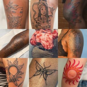 Lindsay Philomene Instagram - 🌊🏄🏽‍♀️ I have lost an hour of my life putting this together 😂🫠 I kept going back and forth on which picture to put on there and it made me realize I had soooo many cool projects this year ♥️👌🏽 I am forever grateful to everyone who came for a tattoo this year, tattooing is a career filled with up’s and downs, passion & sacrifice so to know that there’s people like you supporting me through what has been the wildest decision I have ever made for myself is really the gift that keeps on giving every year. So much love & peace being sent your way for trusting me enough, thankyou for always showing up and thankyou for existing 🙏🏽✨♥️🏄🏽‍♀️ 🤙🏽
.
.
.
#montrealtattoo #montrealtattooartists #neotraditionaltattoo #traditionaltattoo #gothtattoo #tribaltattoo #ladytattooersmontreal