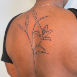 Lindsay Philomene Instagram - ✧ r e p o s t ✧ to : the weeks to come, for they will be peacefully blooming. 
.
.
.
#montrealtattoo #montrealtattooartist #floraltattoo #backpiecetattoo