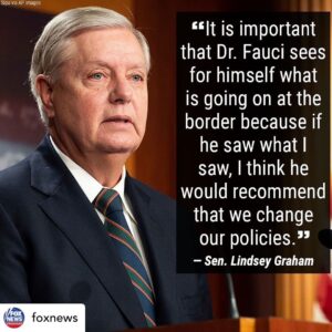Lindsey Graham Instagram - Posted @withregram • @foxnews Following his visit to the southern border, Sen. Lindsey Graham joined "Hannity" to reveal what he saw, and he urged Dr. Anthony Fauci to visit the border and analyze the conditions inside the holding facilities.