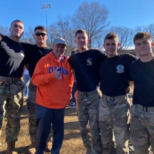 Lindsey Graham Instagram - On April 9, 1942, six Clemson alumni became POWs with tens of thousands of their brothers-in-arms when American troops fighting in the Philippines were ordered to surrender to the Japanese. 

This morning I attended the “Clemson 8” Challenge to honor these and other heroes.
