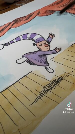 Liniers Instagram - Usted también puede hacerlo con el método Macanudo 2000! #macanudo #acuarela #tinta #cafe #mañana #trabajo #duende @comicskingdom @fantagraphics @laeditorialcomun
