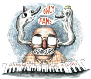 Liniers Instagram - Hice esta tapa cómo humilde aporte al homenaje al genial @leomasliah … Un disco hecho por y para fans del maestro. Queremos tanto a Leo. (Pueden escucharlo en Spotify o donde sea que escuchen cosas interesantes y extrañas. Gracias @andresmayoestudio por el invite)
