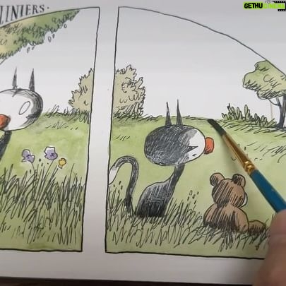 Liniers - 799 Likes - #fellini #acuarela #tinta #lovecats #thecure (Patreon en bio)