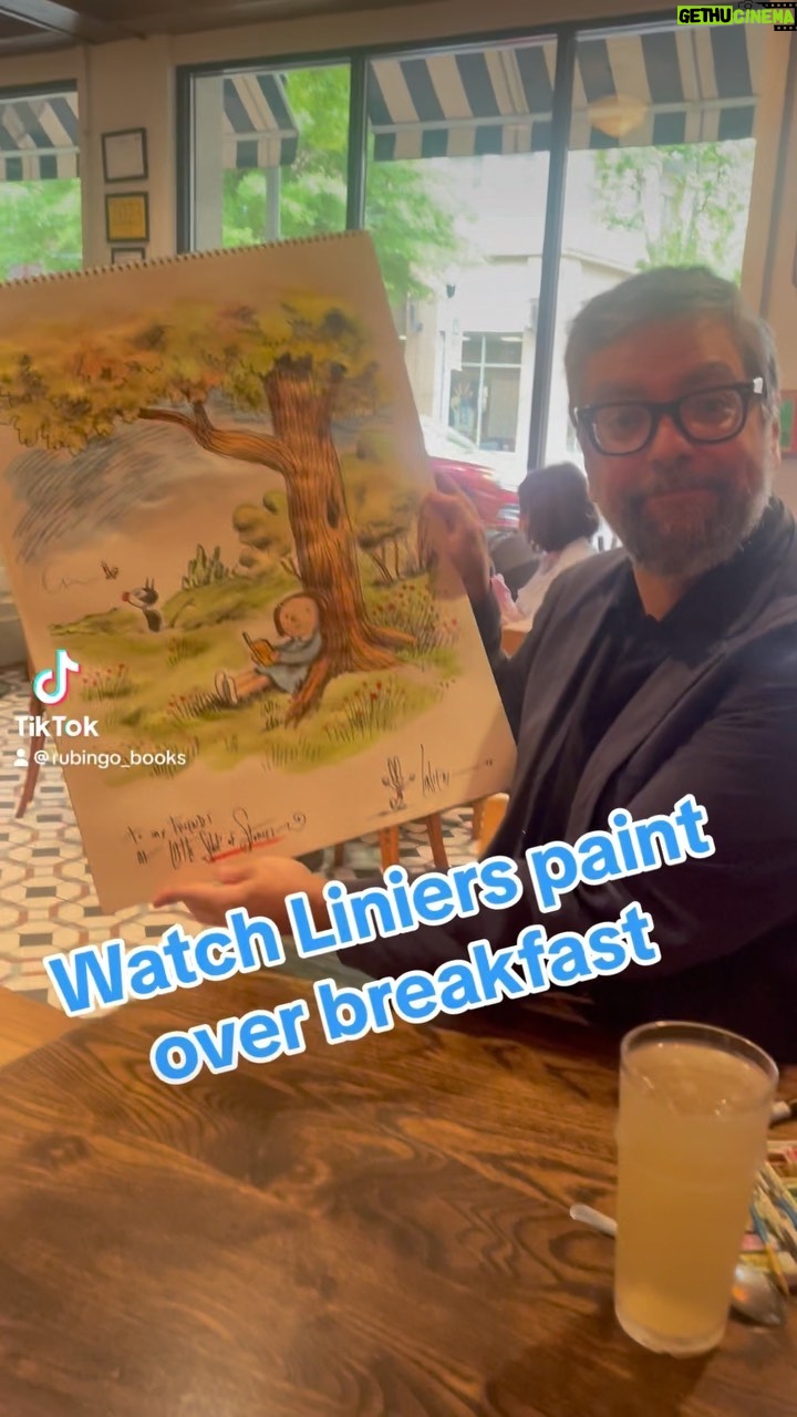 Liniers - 7.9K Likes - water color painting at the diner