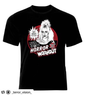 Linnea Quigley Instagram - We are beyond excited for our next two blu-ray titles. They are FULL of special features and have rad artwork by Earl Kess. Welcome LINNEA QUIGLEY’S HORROR WORKOUT (1990) & GET MY GUN (2017) to the Terror Vision Home Video lineup! In addition to the rad blu-ray release of Horror Workout, we also found the original music elements so we were able to do a release of the score on vinyl and cassette. Additionally, there’s a bundle with the blu, LP, tee and enamel pin. So tons of fun stuff! If you’re in the Terror Vision Video Club, you’ll automatically receive these blu’s on/around May 1st. Join the Video Club today if you haven’t. It’s a no-brainer. If you’re in the Terror Vision Record or Cassette Club, you’ll receive your format release in July. Cassette Club spots are full but you can join the Record Club to receive this title and more. Grab all of these goodies at terror-vision.com. xoxo
