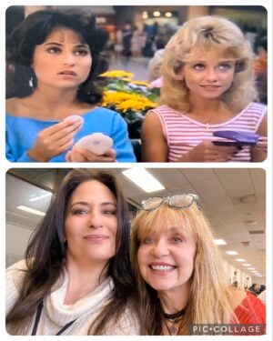 Linnea Quigley Instagram - Then and Now with my “Simon & Simon” co-star @judiearonson We were such babies!