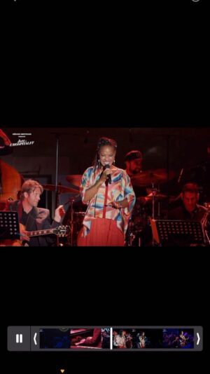 Lisa Simone Instagram - Sharing a little tidbit of what is to come in 18 days when I take to the stage @adelaidefescent - I truly enjoy celebrating my legacy with Big Bands and with each passing day my smile widens at the prospect of doing so again on 22 June, in Adelaide!  For tickets, AND to see the full 12 minute sizzle reel on youtube, go to the links in my bio. #lisasimone #bigband #keeperoftheflame #live #performance #youtube #ninasimone #jazzhospitalet #bigbandgaronne #mybabyjustcaresforme