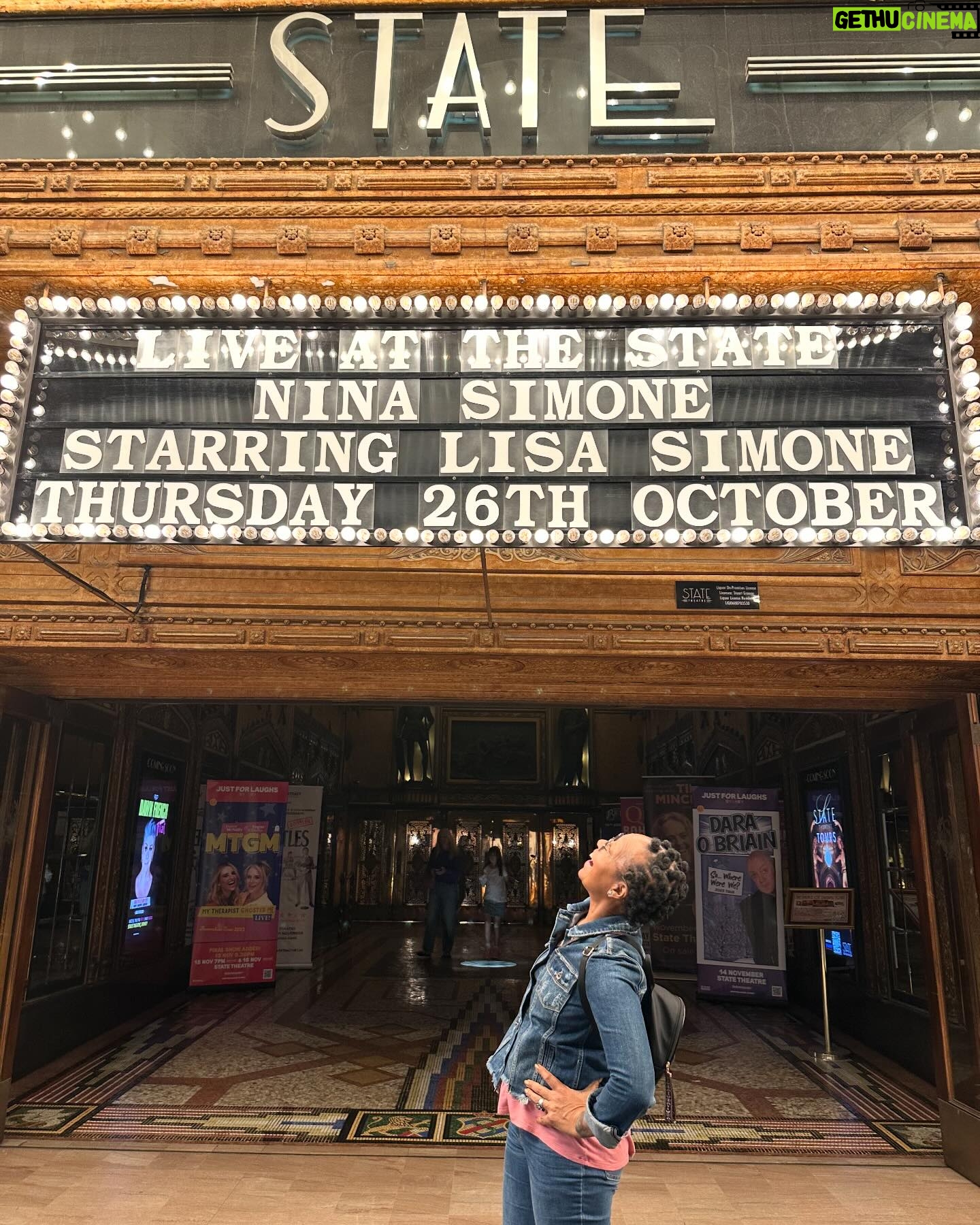 Lisa Simone - 548 Likes - Pulled up in a cab and saw the marquee at the Sydney State Theatre advertising tomorrow night’s show. Mom still gets top billing - lol - of course! She performed here in 1992 and I will do the same in a matter of hours. This theatre is a historical site and rightfully so. Check it out…..#sydney #statetheatre #ninasimone #legacy #celebration #australia #bigband #tomorrow