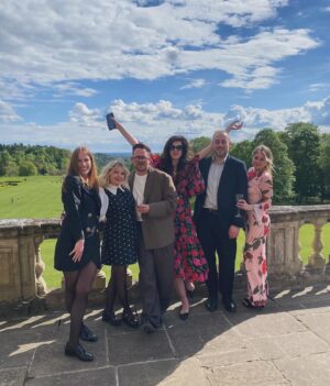 Little Boots Instagram - Forty turned out to be rather fabulous in the end… despite not being able to drink my weight in champagne I managed to have the most wonderful weekend, being ambushed and taken completely by  surprise by my amazing husband and friends to the spectacular @clivedenhouse , I even squeezed myself and the bump into my favourite @queensofarchive dress for the occasion and had a very lovely time indeed. Swipe to the end for the surprise reveal video thanks to @rosannaetc 🙈 I really had no clue! 
Still reeling and feeling incredibly loved, love you all so so much especially my ridiculous husband @belizeben for spoiling me rotten and giving me a birthday to remember forever, my heart is very full 💗 

#forty #surprisebirthday #clivedenhouse #clivedenhousehotel #frenchdiningroom #fortiethbirthday #bemoreridiculous