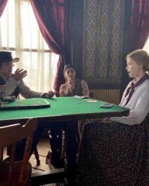 Livi Birch Instagram - #bts of shooting Far haven! Hope you all enjoy the movie just as much as I enjoyed filming it with these amazing people! #farhaven #westernmovie #behindthescenes #mescalmovieset #primevideo