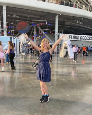 Livi Birch Instagram - And don’t forget about the night out in L.A!!!!! I had the time of my life with you last night @taylorswift @taylornation @sofistadium !! Best birthday ever!!!! I had the best day with you ❤️ #dress #exile #taylorswift #erastour #midnights #latstheerastour #ihadthetimeofmylifewithyou #thankfulgratefulblessed