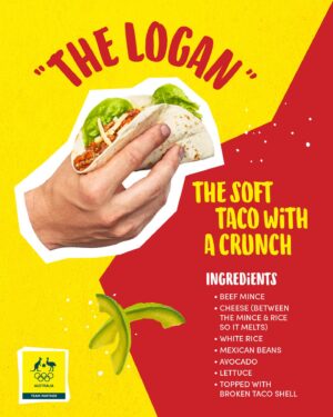 Logan Martin Instagram - When you can’t decide what you feel like. Next time, why not try the @oldelpasoaustralia Logan Soft Taco: For when you want soft and crunchy!
 
The Logan
The soft taco with a crunch
 
Beef mince
Cheese (between the mince & rice so it melts)
White rice
Mexican Beans
Topped with broken up taco shell
Extra Guacamole
Lettuce
 
#ad #makesomenoiseforyourhometeam #servingsuggestion
