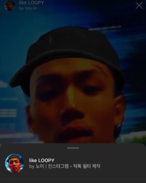 Loopy Instagram - 노이 (@noy.kr) 님께서 페이스 타투와 모자 등을 이용하여 제 얼굴 필터를 만들어주셨어요 🥹 🪽 Try and have some fun with it if ur life got bored 😀 

she made this LOoPy face filter yall 🔥🔥