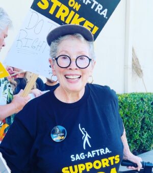 Lori Alan Instagram - Go, Jackie Joseph-Lawrence, go! ￼ Thank you @toddsherry for gathering up the girls and hitting the picket lines today at Warner Brothers !!
What an amazing experience to watch you, Jackie so eloquently and boldly talk about where we are at in this moment. You are such an inspiration. To show up, with care and eloquence, with an amazing attitude, and with purpose is everything. ￼
Your decades and decades of service is beyond inspiring. It is necessary, and I am forever changed because of you.
I love all the amazing signs and the camaraderie and the discussions and the tears and the laughter and the cookies. 
It’s a #uniontown when Jackie Joseph-Lawrence is around! 
Such a powerful morning/time we find ourselves in. Everybody get out your ballot and VOTE‼️
it’s an honor and a privilege to vote, GET YOUR BALLOT and VOTE ‼️‼️
#Unity2023 #DrescherFisher 
#SagaftraStrong #SAGAFTRAStrike #sagaftramembers￼
Do you have your ballot? 
Let me know in the comments that you voted! ￼👍🤩💯#GetOutThere #UnionStrong #SagaftraStrike #sagaftrastrong💪✊
@sagaftra 💯‼️👍