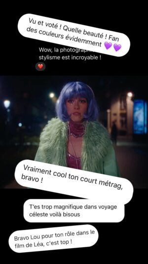 Lou Howard-Levy Instagram - 👽 merci infiniment pour tous vos adorables retours sur Voyage Céleste, vous lui donnez beaucoup de force et ça me fait chaud au cœur. @learouaud et moi on vous envoie des bisous stellaires. 

Extrait : Voyage Céleste réalisé par @learouaud