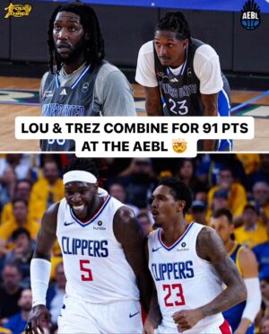 Lou Williams Instagram - Lou Williams & Montrezl Harrell teamed once again, this time at the @aeblhoops Trez dropped 50 while Lou Williams added 41 🪣 

Two LA Clipper legends 🔥 🔥 @louwillville 

#nba #aebl #clippers #louwilliams #montrezlharrell
