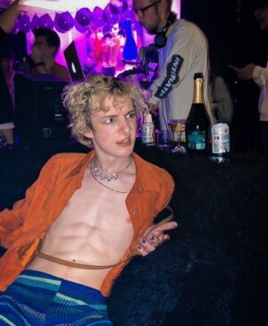 Louis Hynes Instagram - The moment of horror when you realise you’re the only person at a 1970s/studio 54 themed party without a chest wig…