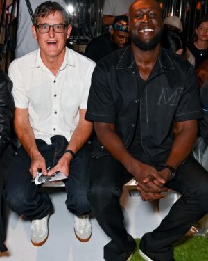 Louis Theroux Instagram - Thank you @skepta and @mainslondon for a first look at your beautiful collection. That was my first ever fashion show and I loved it. Thanks also to @cathcartheritage for sending me the jeans I was wearing 🙏