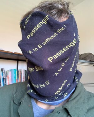 Louis Theroux Instagram - This is called a “neck gaiter” and also a snood. Tom at Passenger Bikes (“A to B without the Q”) gave it to me. It allows me to go partially or fully incognito when I so choose. There is also a “cravat” option. I love it. #snoods