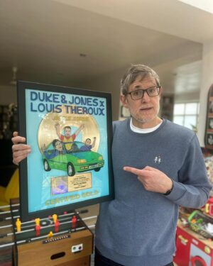 Louis Theroux Instagram - It was nearly 2 years ago that I appeared on Amelia Dimoldenburg‘s chicken shop date and did a 20-year-old rap from an episode of weird weekends. The rap was remixed by a talented Manchester based production duo and then a dance was invented to go with it. It all went viral on TikTok and the rest isn’t quite history but it was definitely a weird thing that happened. Now the single of the rap has gone Gold - yes I have a gold record (see picture). I can’t quite believe these words even as I’m typing them. Many thanks to all of those who helped along the way and especially @dukeandjones @ameliadimz @jessqualter @brookeblewittt and my co-writers Reese & Bigalow (who I can’t seem to find on IG) and of course Mr Red-red Wine @neildiamond . I’m aware this is coming off like a Grammys speech. But I make no apology since this is the closest I’ll get. OR IS IT????