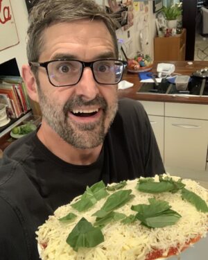 Louis Theroux Instagram - A “prison rules” melanzane parmigiana to commemorate two years of international viral weirdnesss. Happy New Year! Roll on 2022! #TherouxTheKeyhole