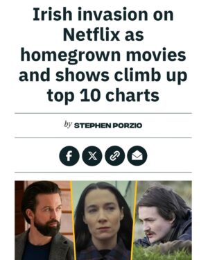Louise Kiely Instagram - IN THE LAND OF SAINTS & SINNERS, BODKIN, KIN & OBITUARY are all on @netflixuk & are cast by the team @ LKC 💚🤍🧡 Article on @joe.ie 📽️