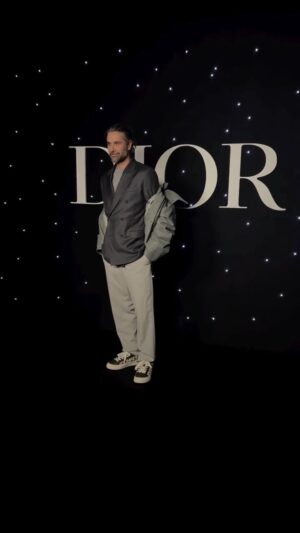 Luca Calvani Instagram - Still riding the high from the unforgettable Dior show, all thanks to the incredible Kim Jones❤️ 
Your vision is not just fashion; it’s pure art. A huge shoutout to the fantastic PR teams in Paris and Milan for their impeccable organization and warmth. Every detail was perfection. ✨
This experience was a blend of inspiration and elegance, a true testament to the magic of Dior. 
@mrkimjones 
@dior 
@diorhommemilano 
#Paris #kimjones #dior #fashionart #grateful #faschion #pfw