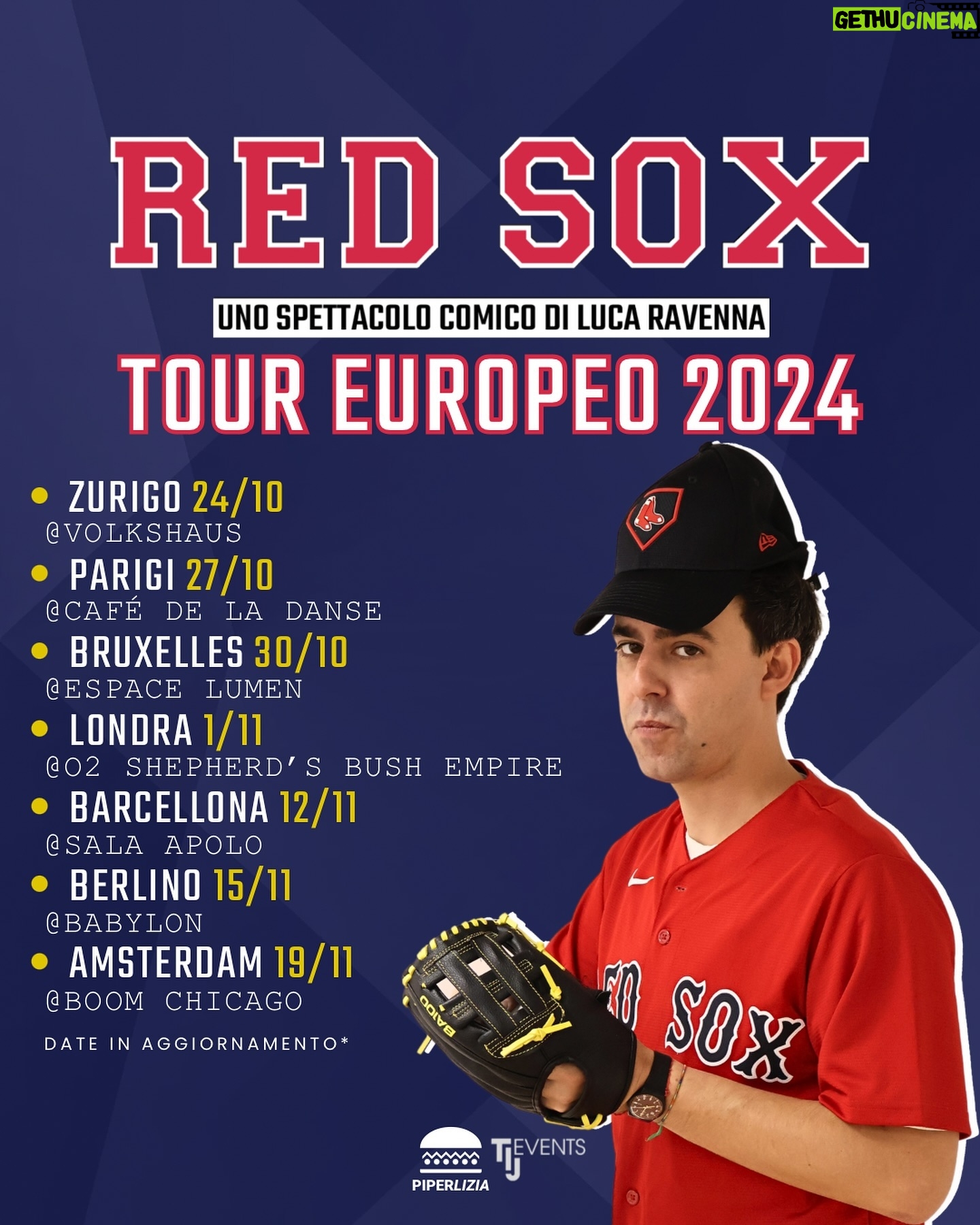 Luca Ravenna - 9.8K Likes - Biglietti fuori per Red Sox Europa, li trovate nelle storie ed in bio 🇪🇺🤍❤️💙
Ricomincia la ricerca dell’acqua frizzante migliore.
Quale batterà l’acqua portoghese?
L’ultima foto, non era acqua
🤍❤️💙 🧦
@piper_lizia
@tijevents
@goigest
@wowmgmt