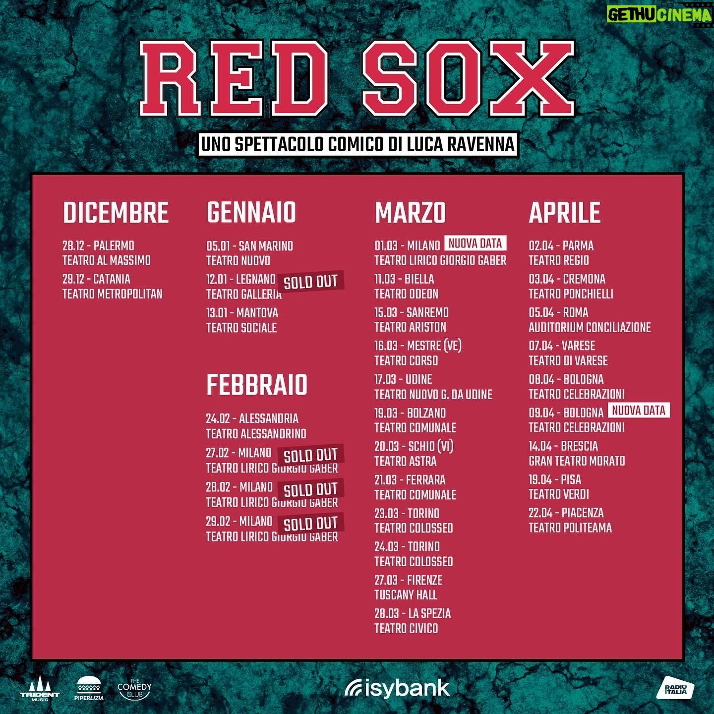 Luca Ravenna - 12.4K Likes - “Caro Babbo Natale vorrei andare a vedere una partita di baseball” 🎁⚾️
“TI GIUvO” che sono stato bravo anche se ad ogni data dello spettacolo scherzo su mio fratello”
🎅🎄🎤🇧🇷
Tutte le date al link in bio🎫
@tridentmusicofficial
@piper_lizia
@wowmgmt
@goigest
@thecomedyclub.it
