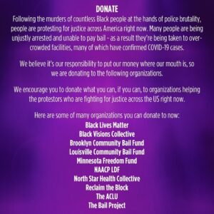Lucy Moss Instagram - please read 🖤 links in @sixbroadway bio. #blacklivesmatter