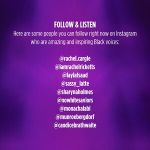Lucy Moss Instagram - please read 🖤 links in @sixbroadway bio. #blacklivesmatter
.
*update*: @ sharynaholmes is biracial asian, not Black. v sorry for the error. she is an awesome anti-racism educator based in australia with a programmes you can subscribe to !