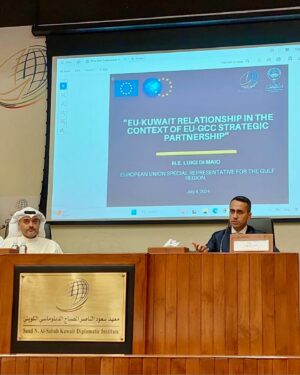 Luigi Di Maio Instagram - Last week in Doha, Abu Dhabi, Dubai and Kuwait City. Very productive bilateral Meetings. I would like to thank, among the others: 

- The Minister of State for Foreign Affairs of QATAR Mohamed Bin Mubarak Al-Khulaifi
- The Minister of State for Artificial Intelligence of UNITED ARAB EMIRATES Omar Al Olama
- The Assistant Minister of UNITED ARAB EMIRATES and Special Envoy for the European Union Lana Nusseibeh
- The Minister of Foreign Affairs of KUWAIT Abdullah Ali Al-Yahya
- The Deputy Foreign Minister of KUWAIT Jarrah Jaber Al-Sabah

I very much appreciated the invitations to give a lecture at the Anwar Gargash Diplomatic Academy of United Arab Emirates and at the Saud Nasser Al-Sabah Kuwait Diplomatic Institute of Kuwait. 

Thank you very much to our fantastic EU Ambassadors on the ground, for supporting my visits.