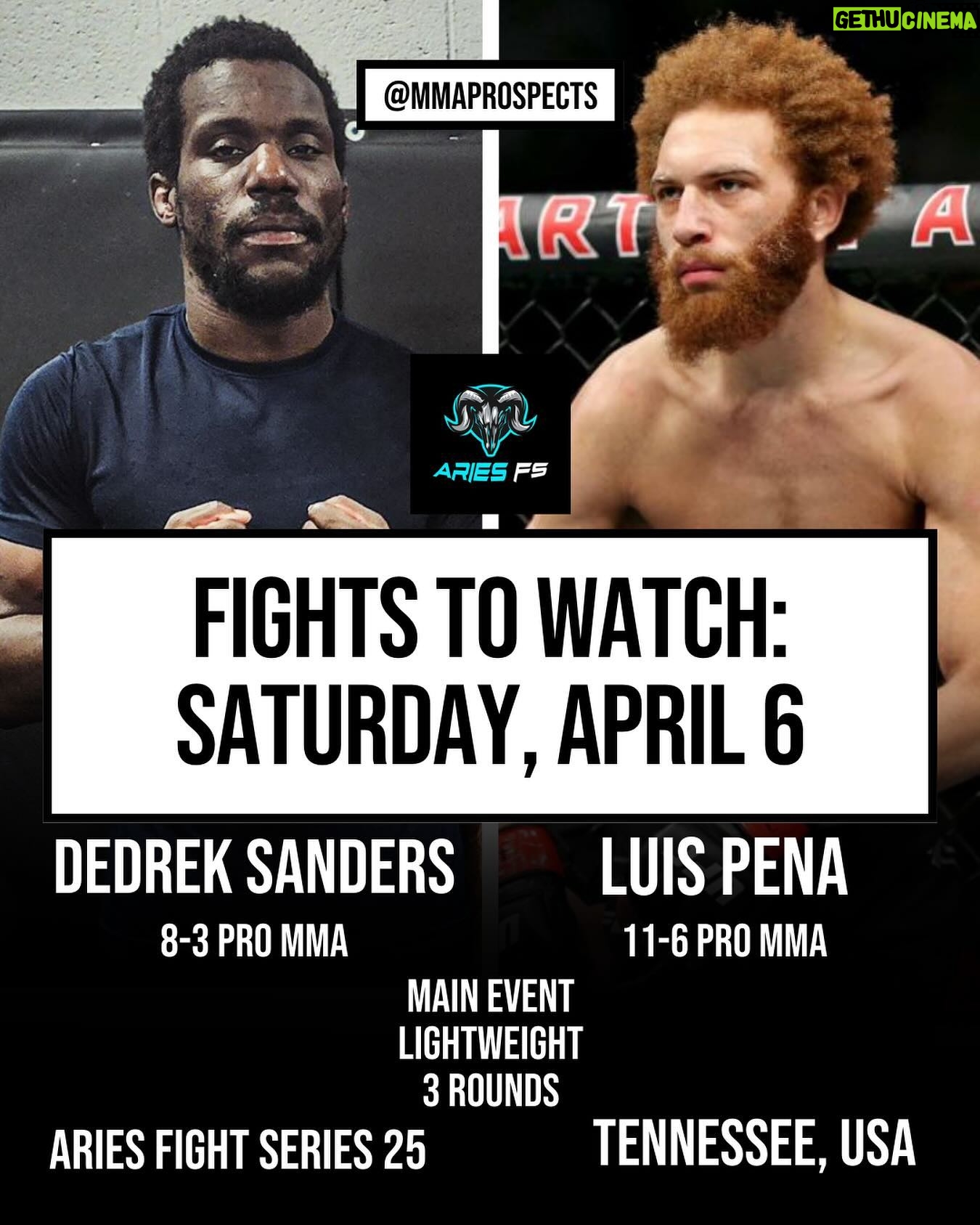 Luis Peña - 378 Likes - Tennessee-based @ariesfightseries holds an exciting main event in the lightweight division, that features a former UFC lightweight.
Dedrek Sanders is a 34-year old American lightweight who holds a pro record of 8-3 with 3 KOs and 2 submissions. Hes currently riding an impressive 5-fight win streak with 3 KOs. This will be his fifth appearance with the Aries promotion and is 4-0 with them.
Standing across from Dedrek is 30-year old American lightweight Luis Peña. Luis holds a pro record of 11-6 with 5 submissions and 3 KOs. Luis has significant experience with MMA, boxing, and kickboxing matches on his professional record, along with 8 appearances with the UFC. This will be his Aries Fight Series debut.
#prospectwatch