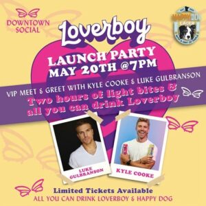 Luke Gulbranson Instagram - 🚨NYC! Send it w/ me & Luke this Sat night. A few VIP tix are left; we’ll also be hanging out after (venue is open to public). 7-8pm private room VIP tix link in bio. Event is from 7-9pm so even if you can’t get a ticket, you can have a @drinkloverboy & @happydoglager with us. Swipe to see details. Thanks — see you all soon! #drinkloverboy #happydoglager #sendit #bravo #bravotv #summerhouse #hardtea #lager #beer