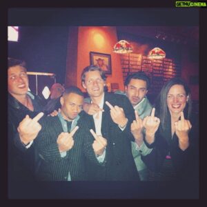 Luke Kleintank Instagram - Flash back to the bones crew!!! F***** loved working with you guys!!! #bones @bonesonfox  #squinters Wish I could have been in the finale!!