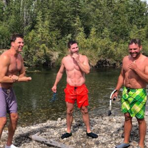 Luke Macfarlane Instagram - LOST AND FOUND. My twin sister @rooters lost her Wedding and engagement ring yesterday is a the elbow river. Today With help from my #RCMP friends Josh and Paul and there  dedication and toughness to cold water. Finding 2 needles in a haystack. Thank you boys!