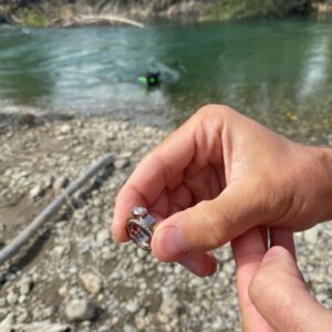 Luke Macfarlane Instagram - LOST AND FOUND. My twin sister @rooters lost her Wedding and engagement ring yesterday is a the elbow river. Today With help from my #RCMP friends Josh and Paul and there  dedication and toughness to cold water. Finding 2 needles in a haystack. Thank you boys!