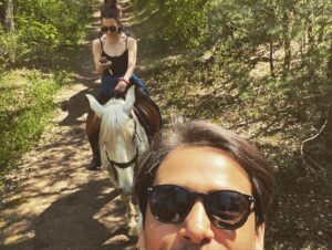 Luke Pasqualino Instagram - If you don’t wear black…you can’t ride with us 😜 perfect way to spend a couple of hours on a gloriously sunny day! Big up @laca_juhasz_ for the valiant steeds x